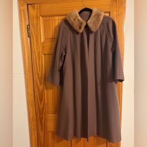 Vintage 60’s fur and wool cape coat